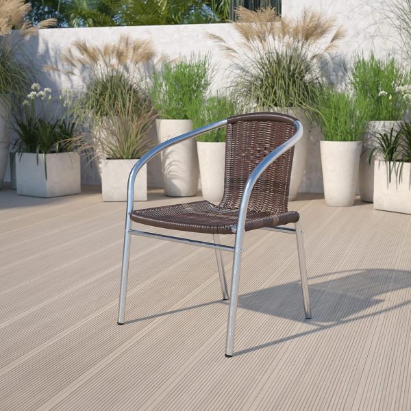 Aluminum Rattan Stack Chair